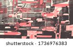collage of torn street posters. ... | Shutterstock .eps vector #1736976383