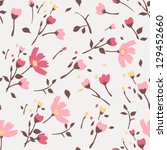 seamless summer tiny floral... | Shutterstock .eps vector #129452660