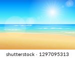 tropical landscape illustrates... | Shutterstock .eps vector #1297095313