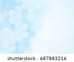 abstract molecules medical... | Shutterstock .eps vector #687883216