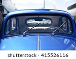 Detail Of Blue Vintage Car. ...