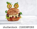Halloween party burger in shape ...