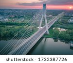 Mazowiecki Bridge and Wislok River in Rzeszow. Rzeszow, Podkarpacie, Poland.
