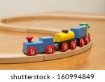 Childrens Toy Train On Track