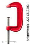 Single red screw clamp ...