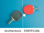 Table Tennis Bats And Ball On A ...