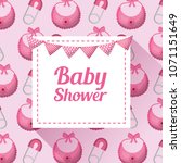 baby shower card | Shutterstock .eps vector #1071151649