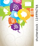 communications and cloud... | Shutterstock .eps vector #114996766
