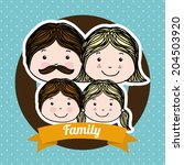 family design over blue... | Shutterstock .eps vector #204503920