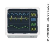 nice electrocardiogram machine... | Shutterstock .eps vector #2079941329