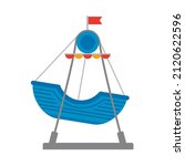 amusement park pirate ship icon | Shutterstock .eps vector #2120622596