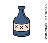 alcohol bottle tattoo old school | Shutterstock .eps vector #2157834373