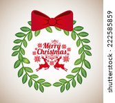 merry christmas graphic design  ... | Shutterstock .eps vector #222585859
