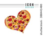 delicious pizza design  | Shutterstock .eps vector #388441480