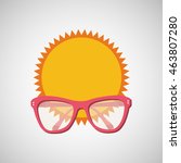sunglasses  vacation on beach... | Shutterstock .eps vector #463807280