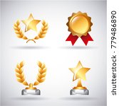 awards trophy medals and... | Shutterstock .eps vector #779486890