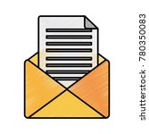 document envelope message... | Shutterstock .eps vector #780350083