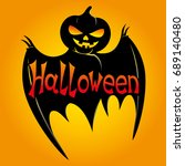 halloween bat. | Shutterstock .eps vector #689140480