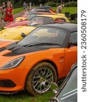 Small photo of Knutsford, Cheshire, UK. September 10th 2023. Lotus cars on display at the 2023 Great Race of Penny Farthings held every 10 years in Knutsford, Cheshire, UK