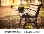 Bench In The Autumn Park