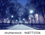Night Landscape In Winter City...
