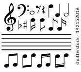 Vector Icons Set Music Note