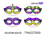 Set Of Mardi Gras Masks...