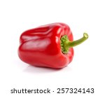 red bell pepper, paprika isolated on white background