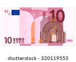 Ten Euro Banknote On A White...