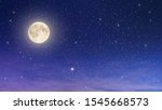beaufiful full moon with starry ... | Shutterstock . vector #1545668573