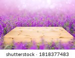 empty wooden table top with... | Shutterstock . vector #1818377483