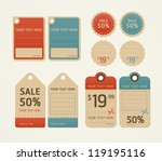 price tags retro color design ... | Shutterstock .eps vector #119195116