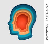 a man's head.  a thinking mind... | Shutterstock .eps vector #1641600736