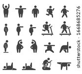 fat body aerobic exercise icons ... | Shutterstock .eps vector #1668685276