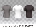 t shirt front white black and... | Shutterstock .eps vector #1961584273