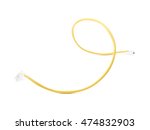 yellow ethernet cable isolated... | Shutterstock . vector #474832903
