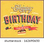happy birthday typographic... | Shutterstock .eps vector #162690650