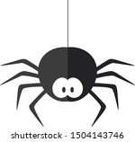 funny cartoon spider. flat... | Shutterstock .eps vector #1504143746