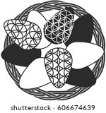 silhouette of vintage basket... | Shutterstock .eps vector #606674639