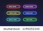 colorful neon buttons for... | Shutterstock .eps vector #1190252143