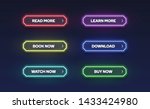 colorful shining neon button ... | Shutterstock .eps vector #1433424980