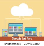 flat design cloud computing... | Shutterstock .eps vector #229412380