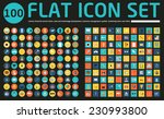 set of 100 vector social media... | Shutterstock .eps vector #230993800