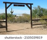 Fence Gate In The Desert