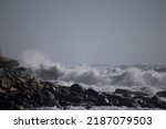 Ocean Waves  Crashing On A...