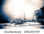 Empty Illuminated Stage With...