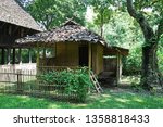 Small photo of CHIANG MAI, THAILAND- APRIL 1, 2019: Thai architecture and exterior design of old Kalae house, Rice granary and townsfolk style- The Lanna Traditional ancient house and museum- Chiang Mai university
