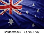 Waving colorful Australian flag