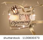 beige grand opening invitation... | Shutterstock .eps vector #1130830373