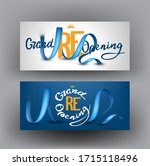 grand opening banners with... | Shutterstock .eps vector #1715118496